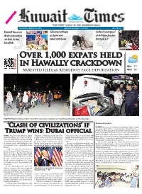 Over 1,000 Expats Held in Hawally Crackdown