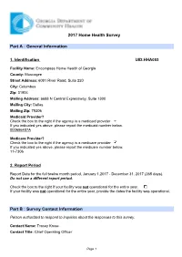 2017 Home Health Survey Part A