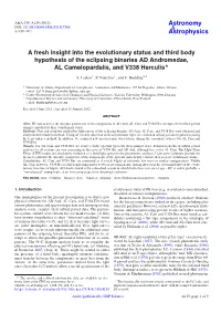 A Fresh Insight Into the Evolutionary Status and Third Body Hypothesis of the Eclipsing Binaries AD Andromedae, AL Camelopardalis, and V338 Herculis