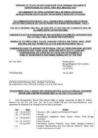 Beware of Touts, Do Not Handover Your Original Documents /Certificates to Touts, They Will Mislead You”