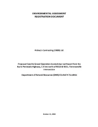 Environmental Assessment Registration Document