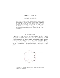 FRACTAL CURVES 1. Introduction “Hike Into a Forest and You Are Surrounded by Fractals. the In- Exhaustible Detail of the Livin
