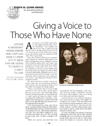 Giving a Voice to Those Who Have None