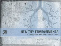 HEALTHY ENVIRONMENTS a Compilation of Substances Linked to Asthma
