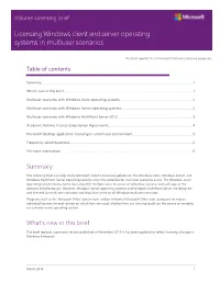 Licensingwindowsclientandserv