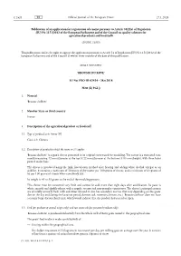 Publication of an Application for Registration of a Name Pursuant to Article 50(2)(A) of Regulation (EU) No 1151/2012 of The