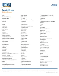 Special Events Eligible Classes
