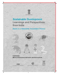 Sustainable Development Learnings and Perspectives from India Based on a Nationwide Consultative Process