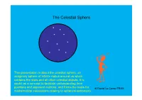The Celestial Sphere