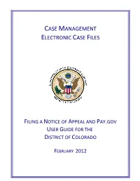 User Guide for the District of Colorado