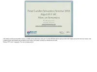 Algol 60 @ 60: More on Semantics Presentation (PDF)