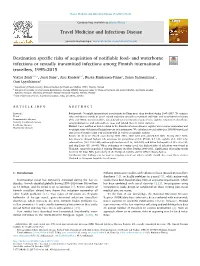And Waterborne Infections Or Sexually Transmitted Infections Among Finnish International T Travellers, 1995–2015