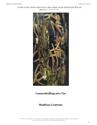 Cannonballing Into Tar Matthias Leutrum