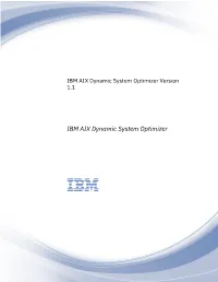 IBM AIX Dynamic System Optimizer Version 1.1