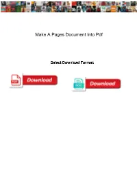 Make a Pages Document Into Pdf