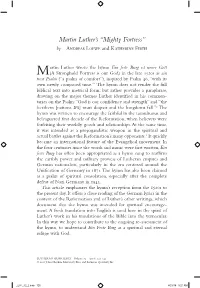 Martin Luther's “Mighty Fortress”
