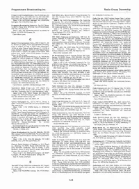 Programmers Broadcasting Inc. Radio Group Ownership Q