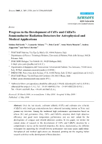 Progress in the Development of Cdte and Cdznte Semiconductor Radiation Detectors for Astrophysical and Medical Applications