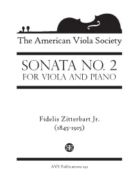Sonata No. 2 in G Minor for Viola and Piano