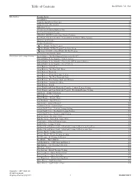 Table of Contents Knollstudio Vol