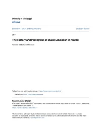 The History and Perception of Music Education in Kuwait