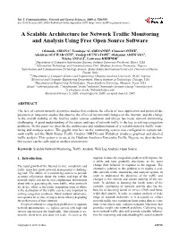A Scalable Architecture for Network Traffic Monitoring and Analysis Using Free Open Source Software