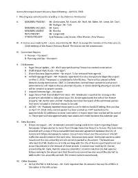 Aurora Municipal Airport Advisory Board Meeting – April 16, 2018