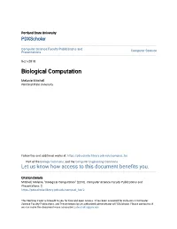 Biological Computation