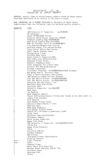 Declaration of Surplus Property Page 2