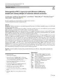 Heterogeneity of PD-L1 Expression and CD8 Tumor-Infiltrating