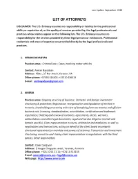 List of Attorneys
