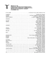 Minutes of the Federation Aeronautique Internationale International Aerobatics Commission (Civa) Meeting Held in Budapest, Hunga