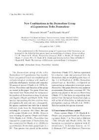 New Combinations in the Desmodium Group of Leguminosae Tribe Desmodieae
