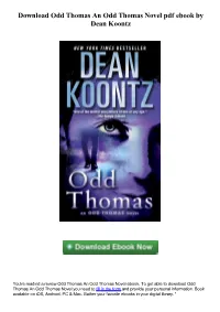 Odd-Thomas-An-Odd-Thomas-Novel.Pdf