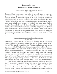Passion Sunday Tridentine Mass Readings