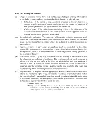 Rule 103 Rulings on Evidence (A) Effect of Erroneous Ruling. Error May Not Be Predicated Upon a Ruling Which Admits Or Exclude