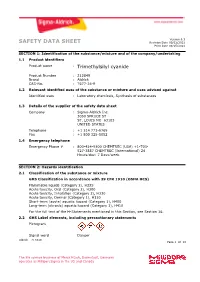 SAFETY DATA SHEET Revision Date 09/22/2021 Print Date 09/25/2021