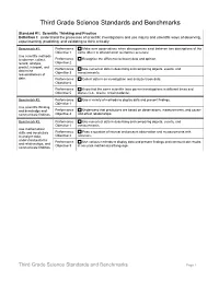 Science Standards and Benchmarks