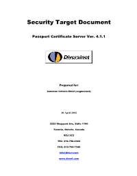 Security Target Document