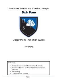 Department Transition Guide
