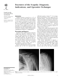 Fractures of the Scapula: Diagnosis, Indications, and Operative Technique