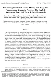 Interfacing Relational Frame Theory with Cognitive Neuroscience: Semantic Priming, the Implicit Association Test, and Event Related Potentials