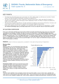 SUDAN: Floods, Nationwide State of Emergency Flash Update No