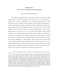 1 Principal Costs: a New Theory for Corporate Law and Governance