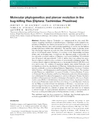 (Diptera: Tachinidae: Phasiinae): Phasiine Phylogenetics