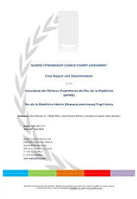 Final Report and Determination