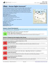 Libya CJPME Foundation – Human Rights Report Series Published September, 2018