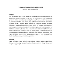 “Liga Portugal: Reformulation of Ledman Liga Pro Using the Value Creation Wheel”
