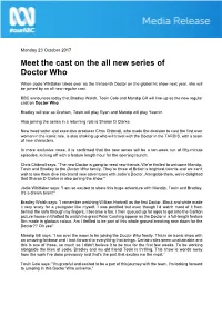 Meet the Cast on the All New Series of Doctor Who