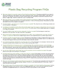 Plastic Bag Recycling Program Faqs